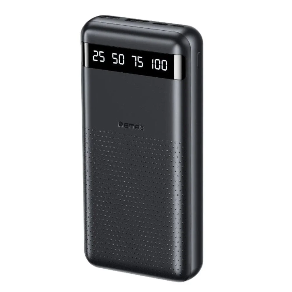 10000mAh Power Bank Portable‎ Charger Remax RPP-10 Fast Charging LED Black